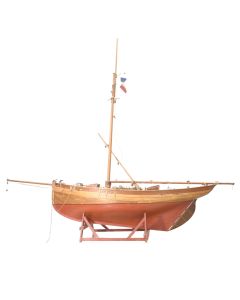 Maquette de Tartane avec gréement à corne en bois
