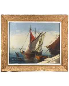 Bateau à voile au port école Française XXème