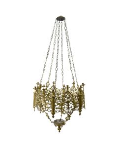 Lustre d'église en bronze à étages époque XIXème