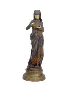 "'La liseuse" de Carrier Belleuse bronze patiné doré époque fin XIXème