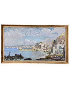 Huile sur toile marine époque 1900