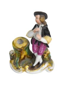 Encrier en faïence porcelaine de Paris époque XIXème