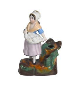 Encrier en faïence porcelaine de Paris époque XIXème