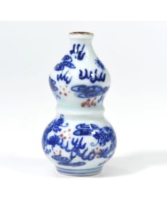 Petit vase chinois bleu et blanc miniature 