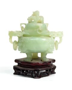 Brûle encens en jade ou jadéite asiatique