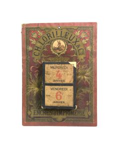 Calendrier publicitaire 1905 pour les encres Lorilleux