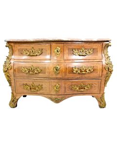 Commode tombeau bois de violette & bronze doré estampillée Mondon XVIIIème