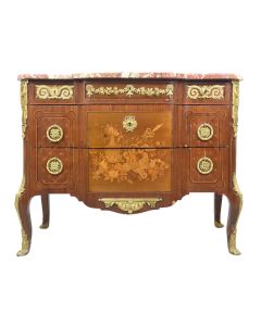 Commode de style Transition marquetée bois de rose XIXème