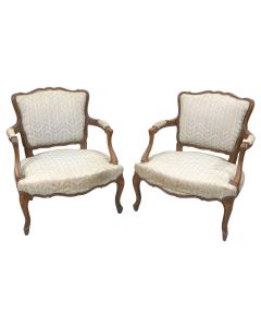 Fauteuils de style Louis XV tapissé (paire)