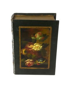 Boite faux livre époque XIXème peinte 