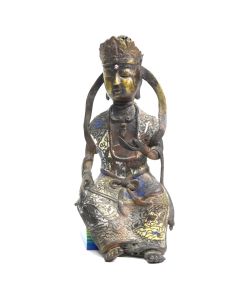Statuette asiatique en bronze émaillé