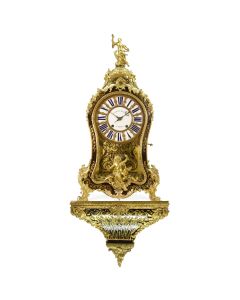 Pendule cartel époque Louis XV marqueterie Boulle XVIIIème