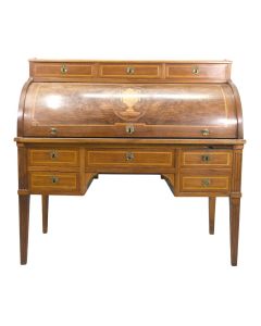 Bureau cylindre d'époque Louis XVI directoire époque fin XVIIIème Hache Fils 