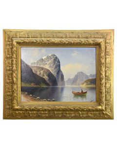 Peinture à l'huile Paysage Norvégien par Bertold 