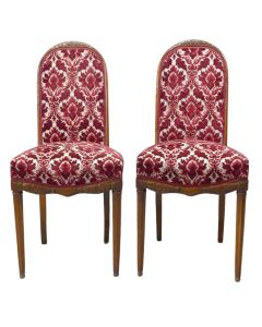 Paire de chaises en acajou par Paul Follot