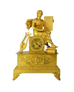 Pendule d'époque Restauration en bronze doré XIXème