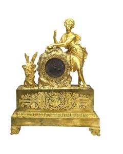 Pendule d'époque Restauration en bronze doré XIXème
