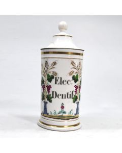 Pot de pharmacie en porcelaine de Paris d'époque 1850