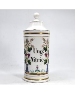 Pot de pharmacie en porcelaine de Paris d'époque 1850