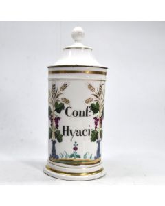 Pot de pharmacie en porcelaine de Paris d'époque 1850