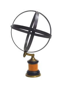 Globe terrestre décoration laiton et métal années 60