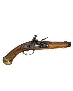 Pistolet de corsaire Suédois à silex d'époque XVIIIème 