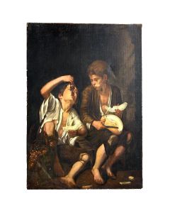 Enfants à la pastèque d'époque XVIème huile sur toile XVIIème atelier de Murillo