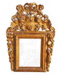 Miroir Louis XIV d'époque XVIIIème en bois doré