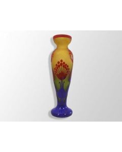Vases pâte de verre de style 1900 (paire)
