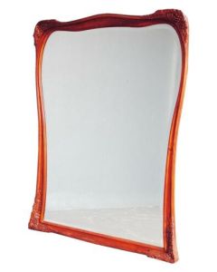 Miroir d'époque 1900 Art Nouveau en noyer sculpté par Gauthier et Poinsignon