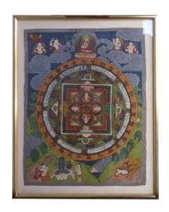Tangka tibétain peint sur toile
