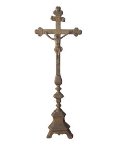 Crucifix bronze doré d'époque XVIIIème