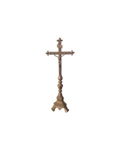Crucifix bronze doré XVIIIème hauteur 47 cm