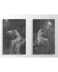 Gravures de liseuses 1900 (paire)