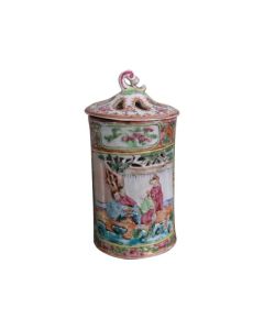 Pot à pinceaux en canton époque XIXème
