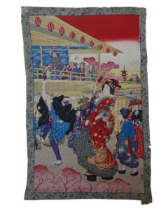 Estampe Japonaise XIXème sur papier riz -1