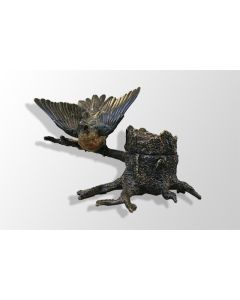 Bronze de vienne XIXème encrier oiseau