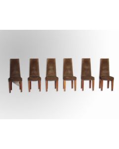 Chaises en chêne de style 1940 (série de 6)