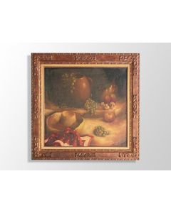 Huile sur toile Nature morte école Belge aux raisins