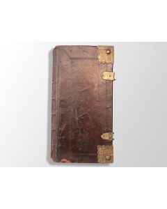 Livre ancien - bible reliée cuir fin XVIIème