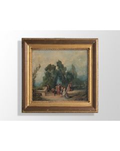Huile sur toile signée Cornille paysage XIXème