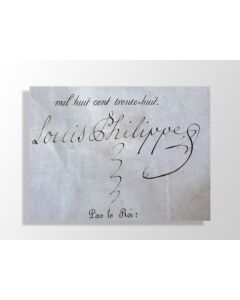 Document ancien - signé de la main de Louis-Philippe