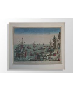 Vue d'optique Gravure "port de Caudelec"