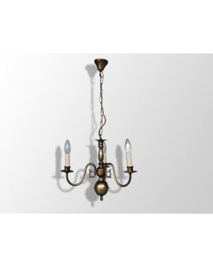 Lustre hollandais en bronze 3 branches