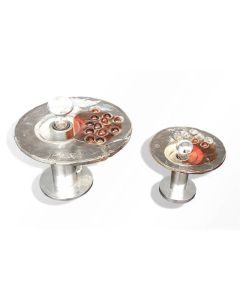 Fausse paire de lampes design 1970 en verre