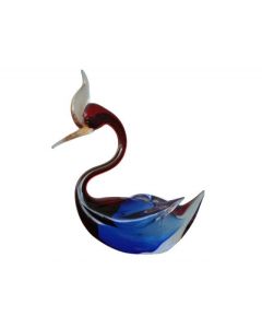 Statuette de cygne verre coloré Murano 1960