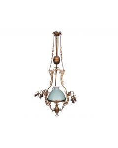 Suspension Art Nouveau Opaline verte