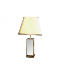 Lampe de bureau laiton et miroir 1970 éditeur