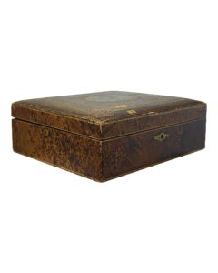 Boite à bijoux en cuir décoré
