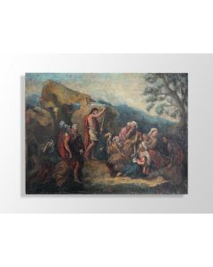 Peinture à l'huile sur toile époque XVIIIème